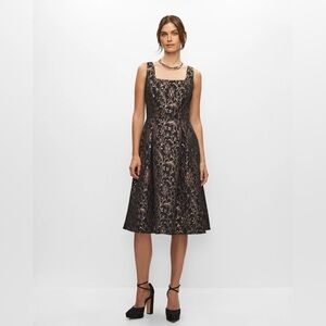 Stunning Black and Gold Melanie Lyne NWT Dress